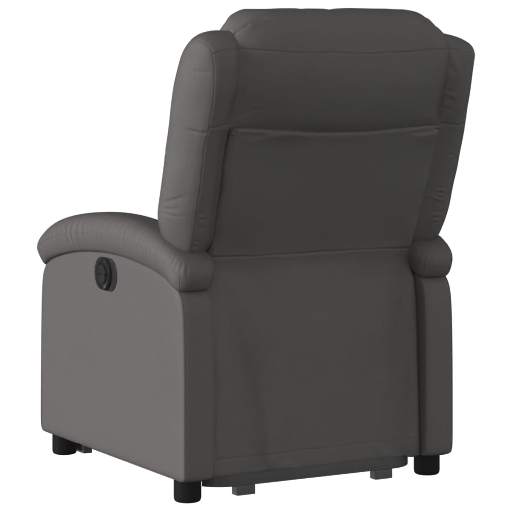 Sta-op-stoel echt leer grijs is nu te koop bij PeponiXL, paradijselijk wonen!