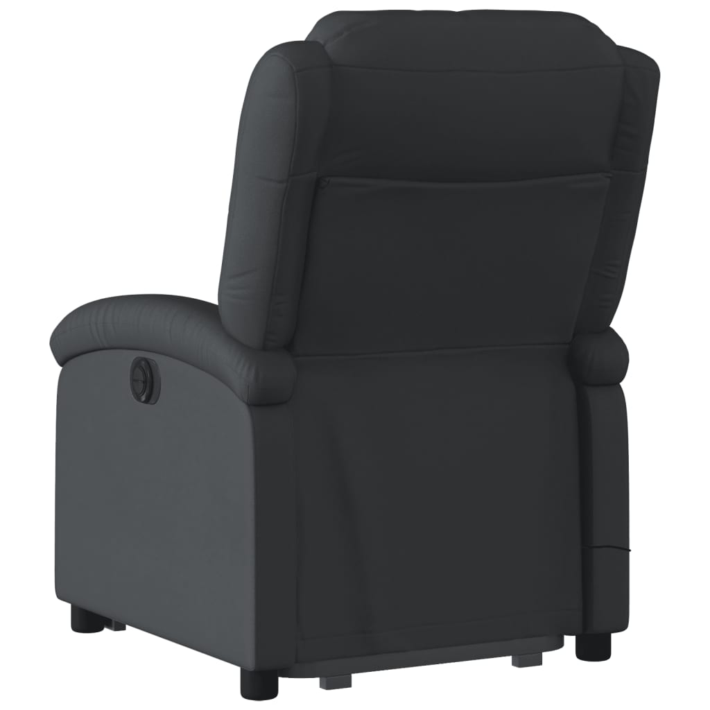 Sta-op-massagestoel verstelbaar echt leer zwart is nu te koop bij PeponiXL, paradijselijk wonen!