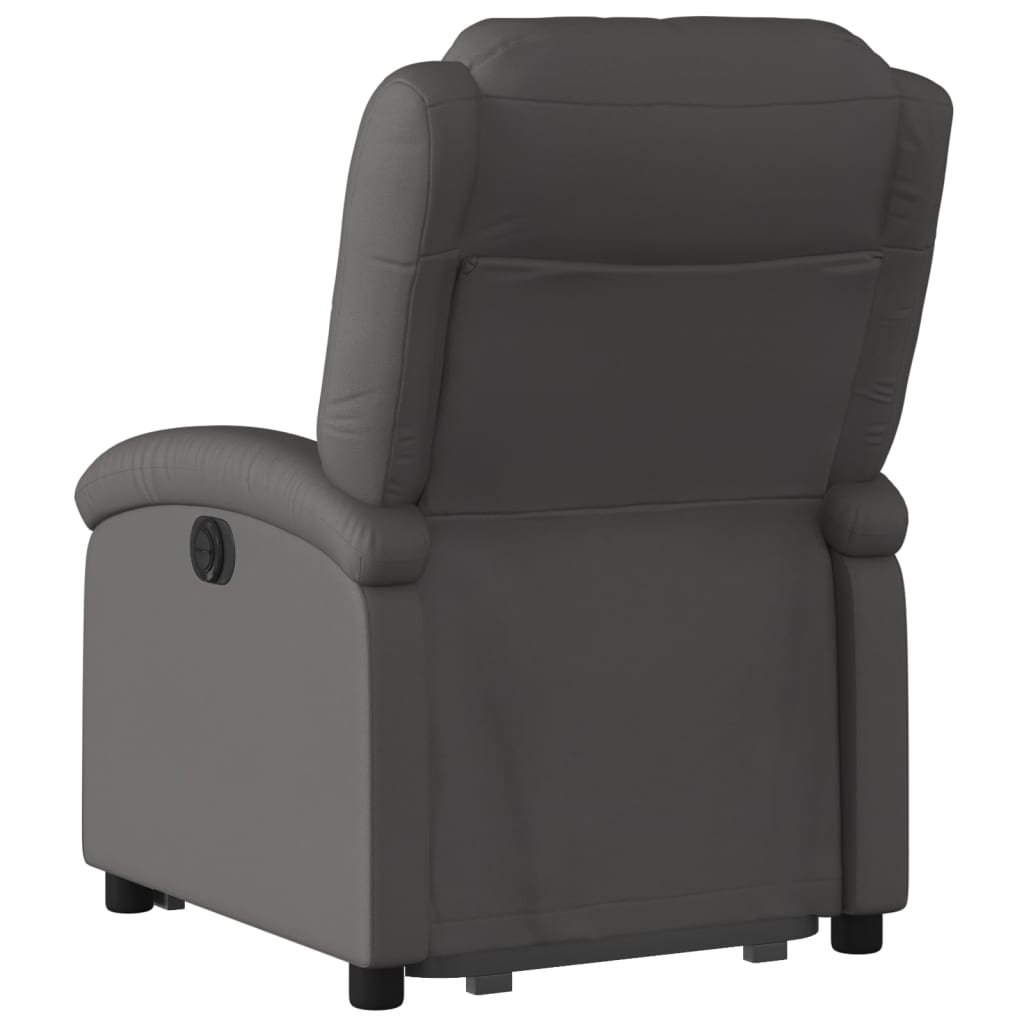 Sta-op-stoel elektrisch echt leer grijs is nu te koop bij PeponiXL, paradijselijk wonen!