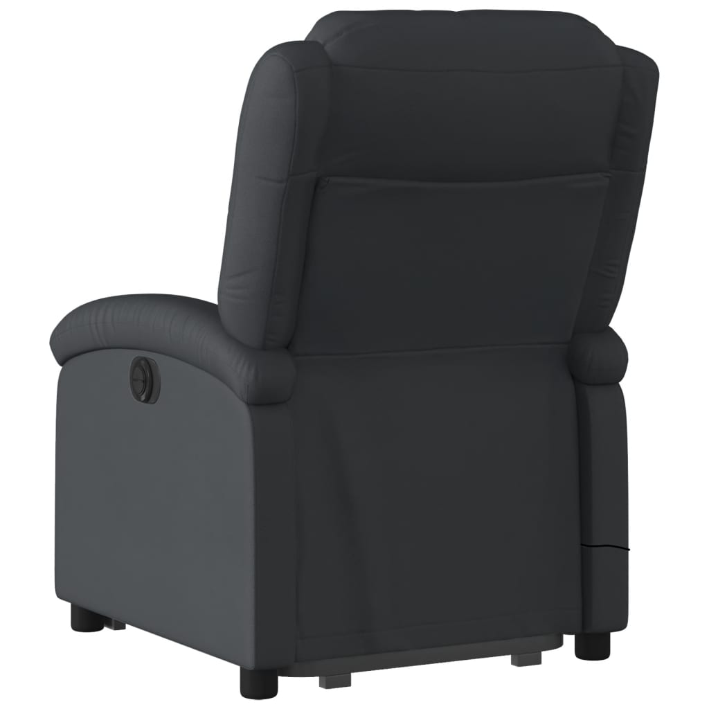 Sta-op-massagestoel elektrisch echt leer zwart is nu te koop bij PeponiXL, paradijselijk wonen!