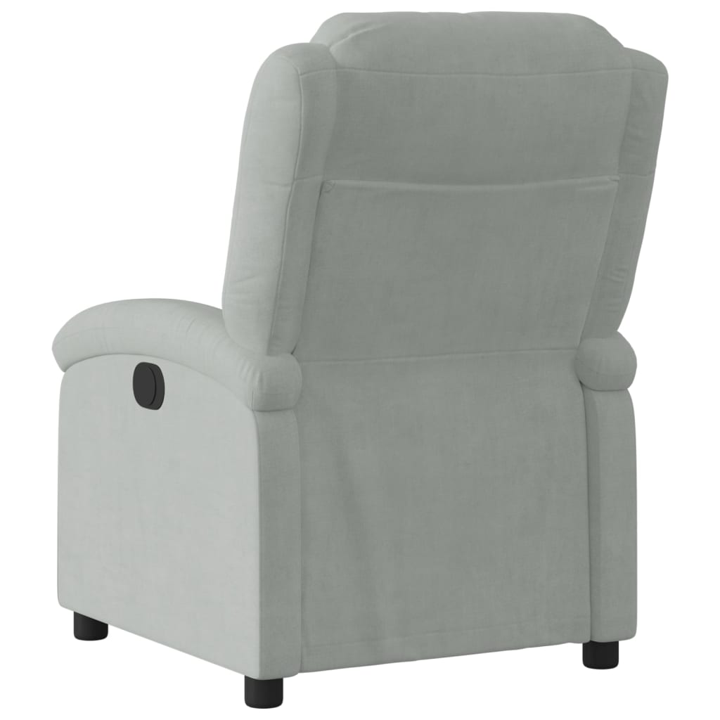 Fauteuil elektrisch verstelbaar stof lichtgrijs is nu te koop bij PeponiXL, paradijselijk wonen!