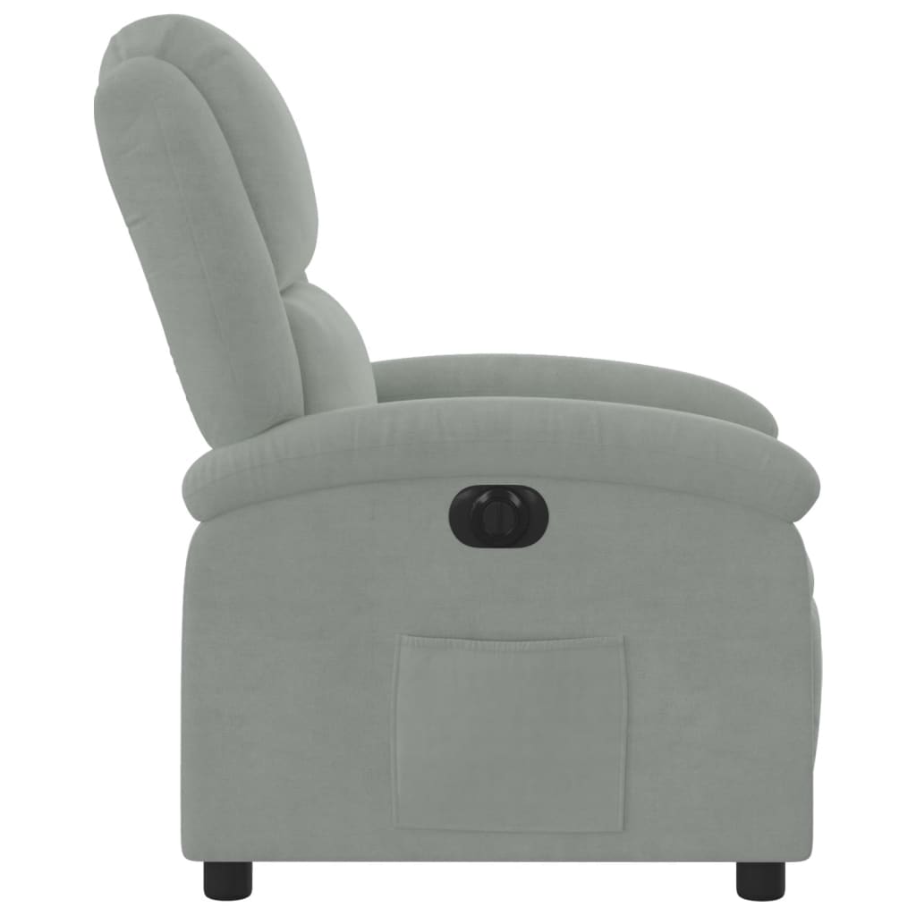 Fauteuil elektrisch verstelbaar stof lichtgrijs is nu te koop bij PeponiXL, paradijselijk wonen!