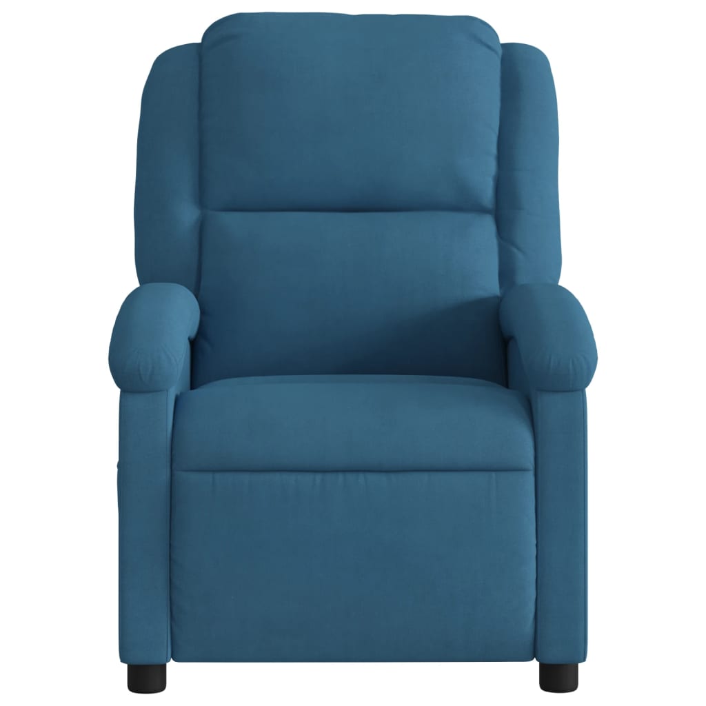 Fauteuil elektrisch verstelbaar fluweel blauw is nu te koop bij PeponiXL, paradijselijk wonen!