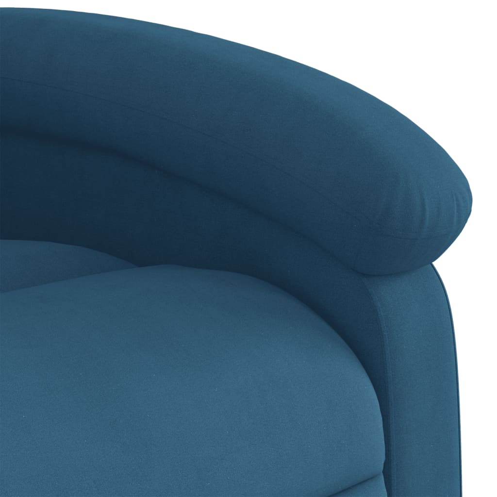 Fauteuil elektrisch verstelbaar fluweel blauw is nu te koop bij PeponiXL, paradijselijk wonen!