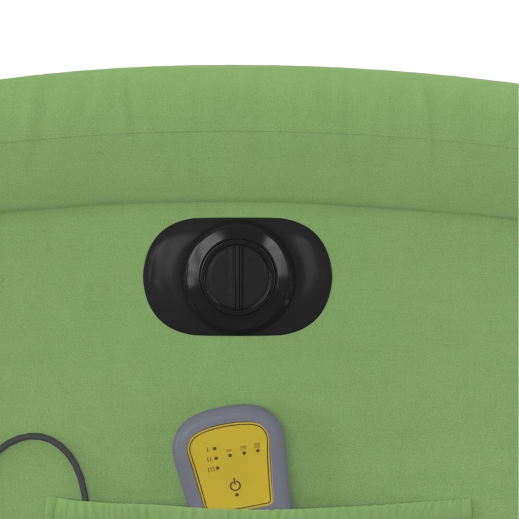 Massagestoel elektrisch verstelbaar fluweel lichtgroen is nu te koop bij PeponiXL, paradijselijk wonen!