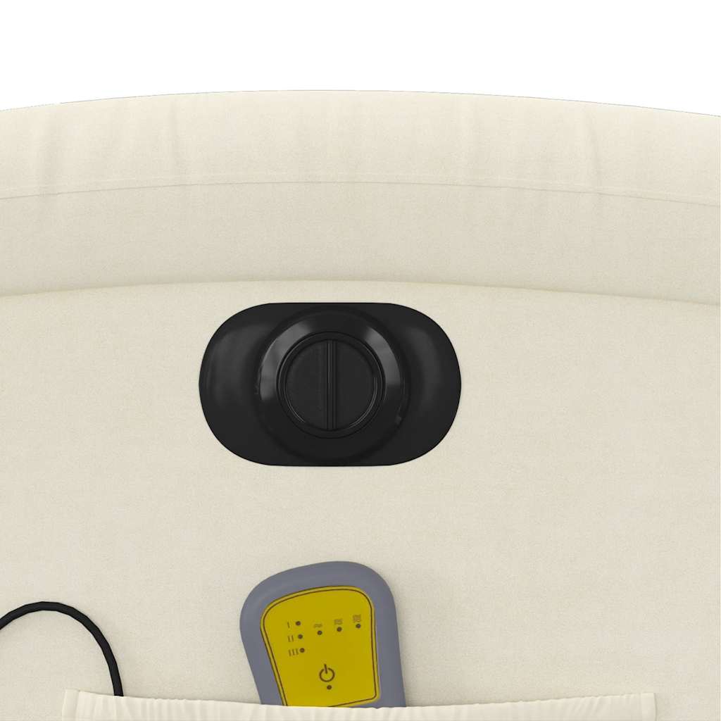 Massagestoel elektrisch verstelbaar fluweel crèmekleurig is nu te koop bij PeponiXL, paradijselijk wonen!