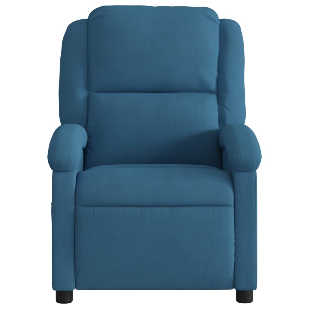 Massagestoel elektrisch verstelbaar fluweel blauw is nu te koop bij PeponiXL, paradijselijk wonen!