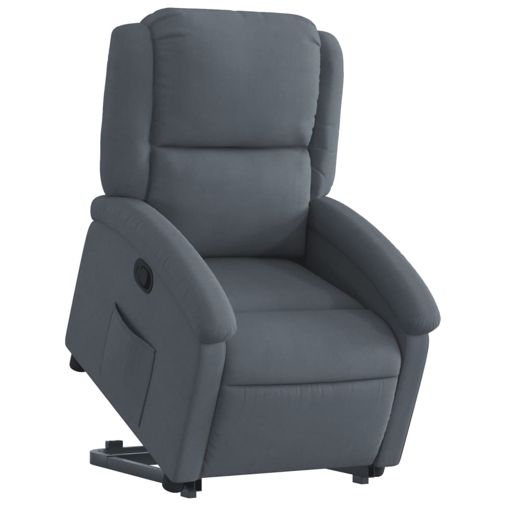 Sta-op-stoel verstelbaar fluweel donkergrijs is nu te koop bij PeponiXL, paradijselijk wonen!