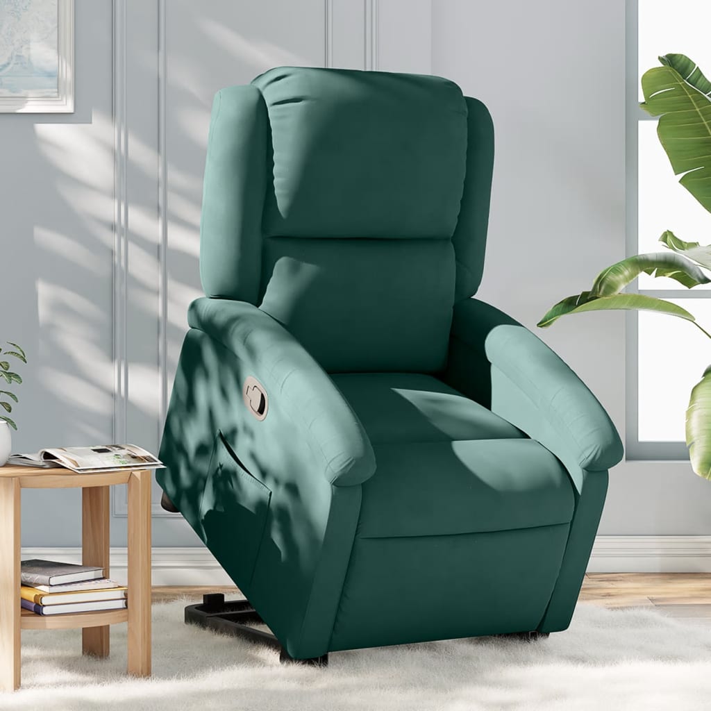 Sta-op-stoel verstelbaar fluweel donkergroen is nu te koop bij PeponiXL, paradijselijk wonen!