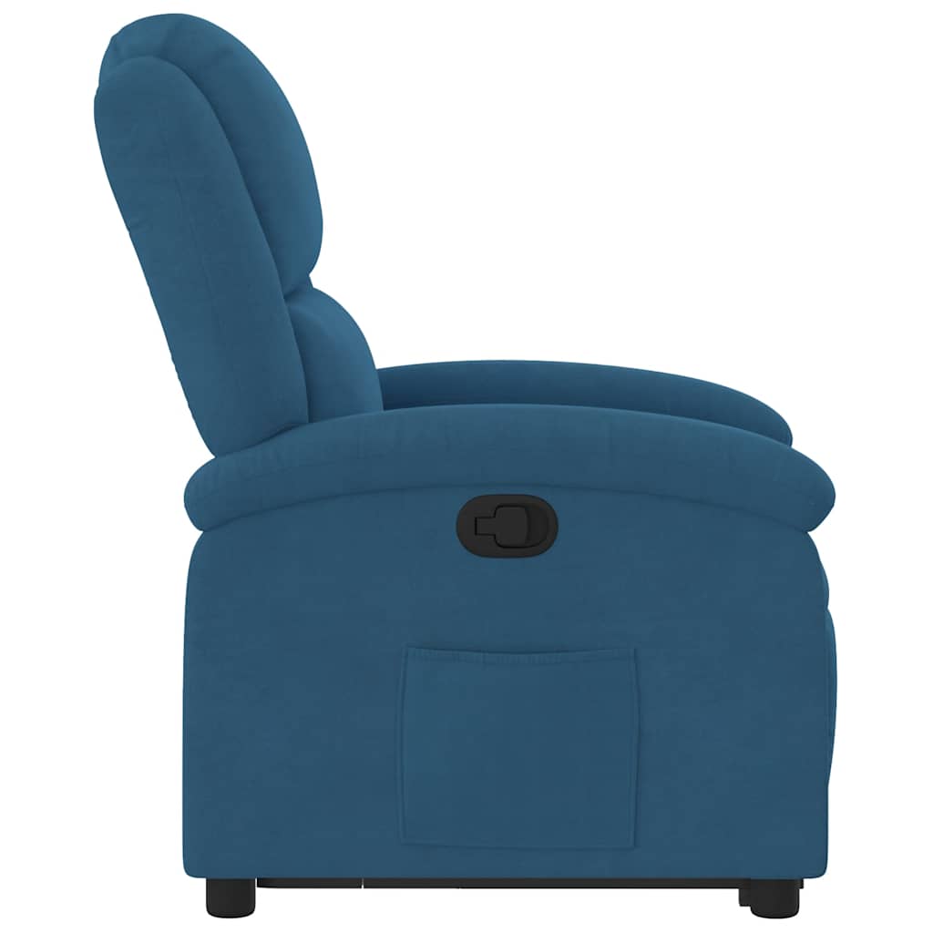 Sta-opstoel fluweel blauw is nu te koop bij PeponiXL, paradijselijk wonen!