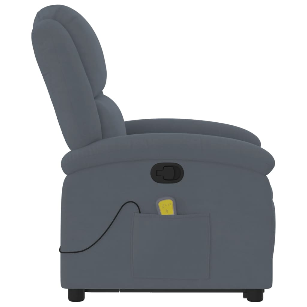Sta-op-massagestoel verstelbaar fluweel donkergrijs is nu te koop bij PeponiXL, paradijselijk wonen!