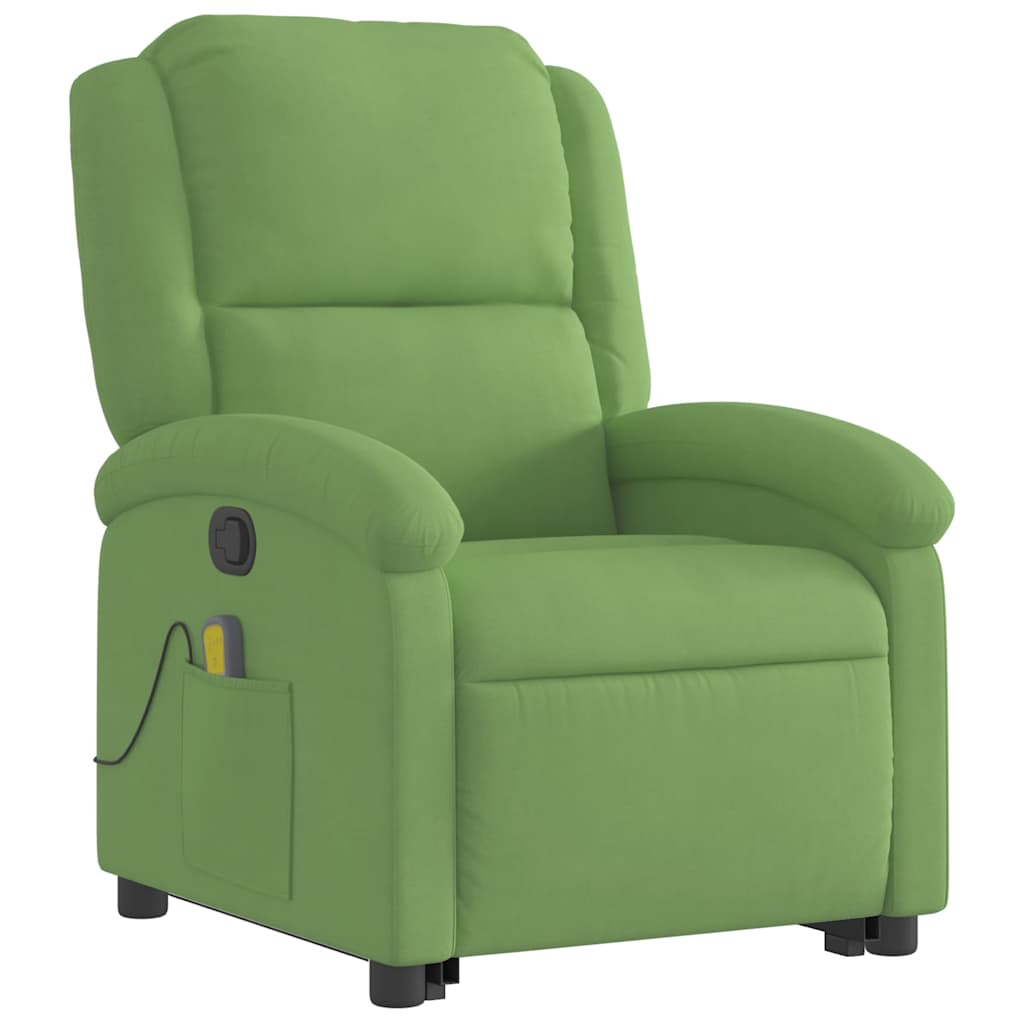 Sta-op-massagestoel verstelbaar fluweel lichtgroen is nu te koop bij PeponiXL, paradijselijk wonen!