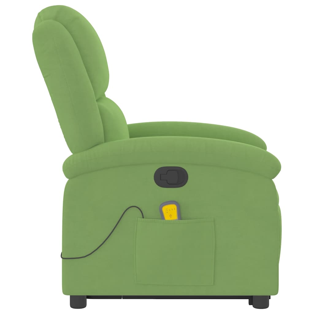 Sta-op-massagestoel verstelbaar fluweel lichtgroen is nu te koop bij PeponiXL, paradijselijk wonen!