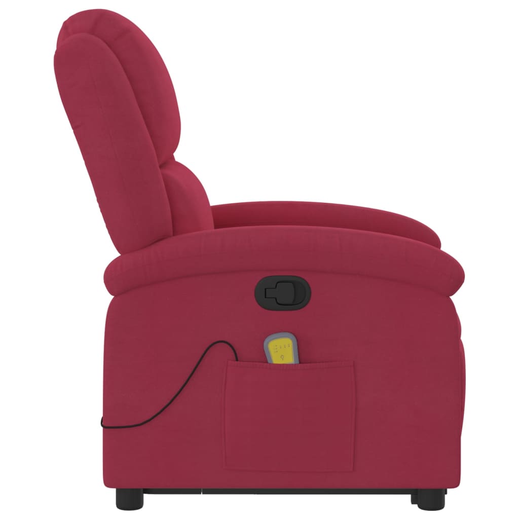 Sta-op-massagestoel verstelbaar fluweel wijnrood is nu te koop bij PeponiXL, paradijselijk wonen!