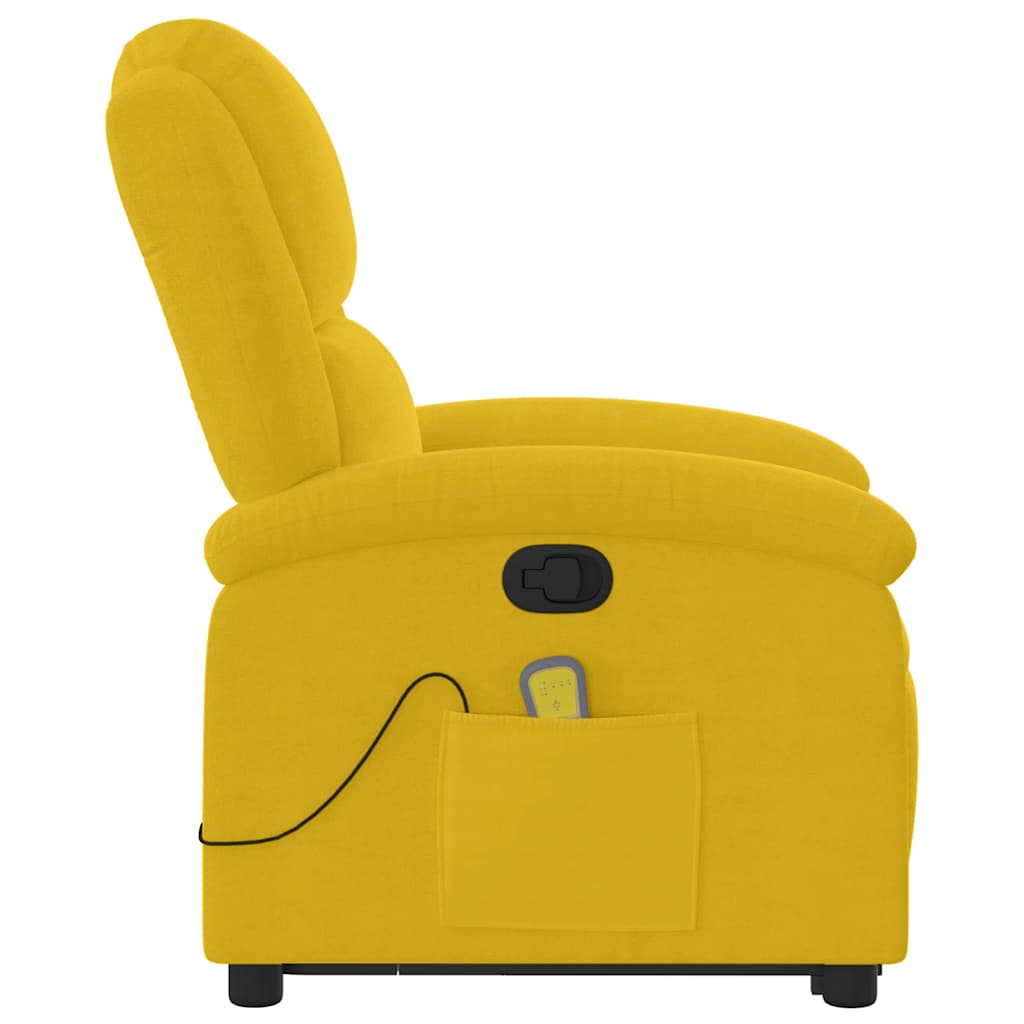 Sta-op-massagestoel verstelbaar fluweel geel is nu te koop bij PeponiXL, paradijselijk wonen!
