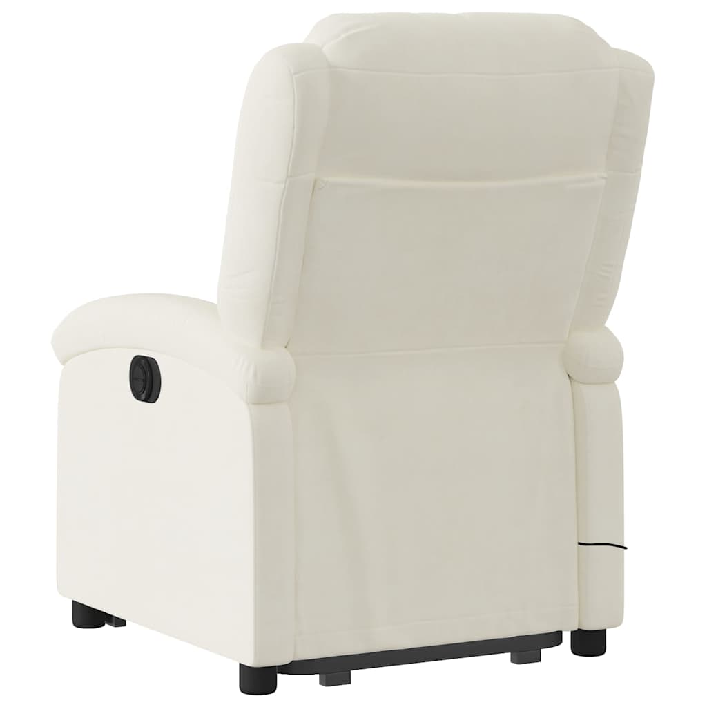 Sta-op-massagestoel verstelbaar fluweel crèmekleurig is nu te koop bij PeponiXL, paradijselijk wonen!