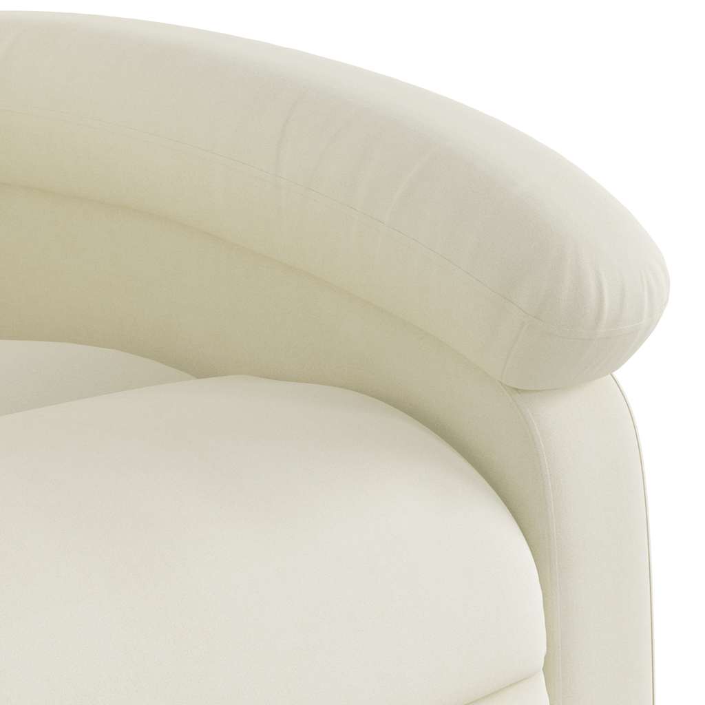 Sta-op-massagestoel verstelbaar fluweel crèmekleurig is nu te koop bij PeponiXL, paradijselijk wonen!