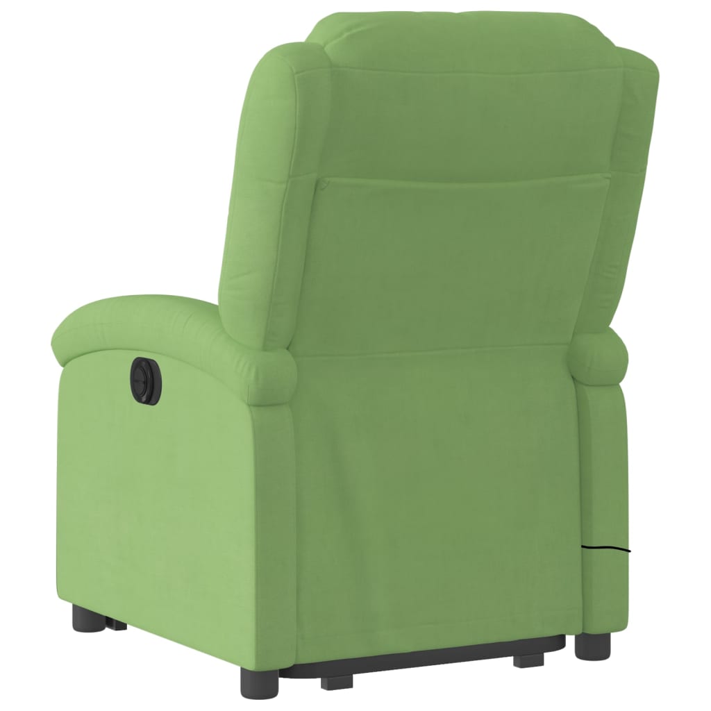 Sta-op-massagestoel elektrisch verstelbaar fluweel lichtgroen is nu te koop bij PeponiXL, paradijselijk wonen!