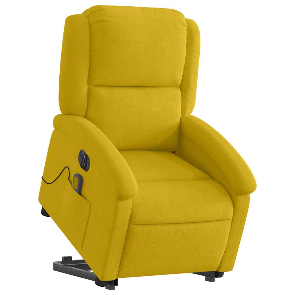 Sta-op-massagestoel elektrisch verstelbaar fluweel geel is nu te koop bij PeponiXL, paradijselijk wonen!