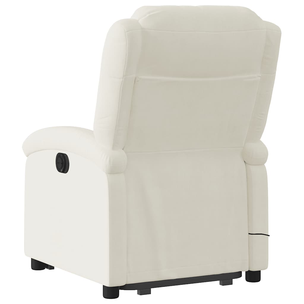Sta-op-massagestoel elektrisch verstelbaar fluweel crèmekleurig is nu te koop bij PeponiXL, paradijselijk wonen!
