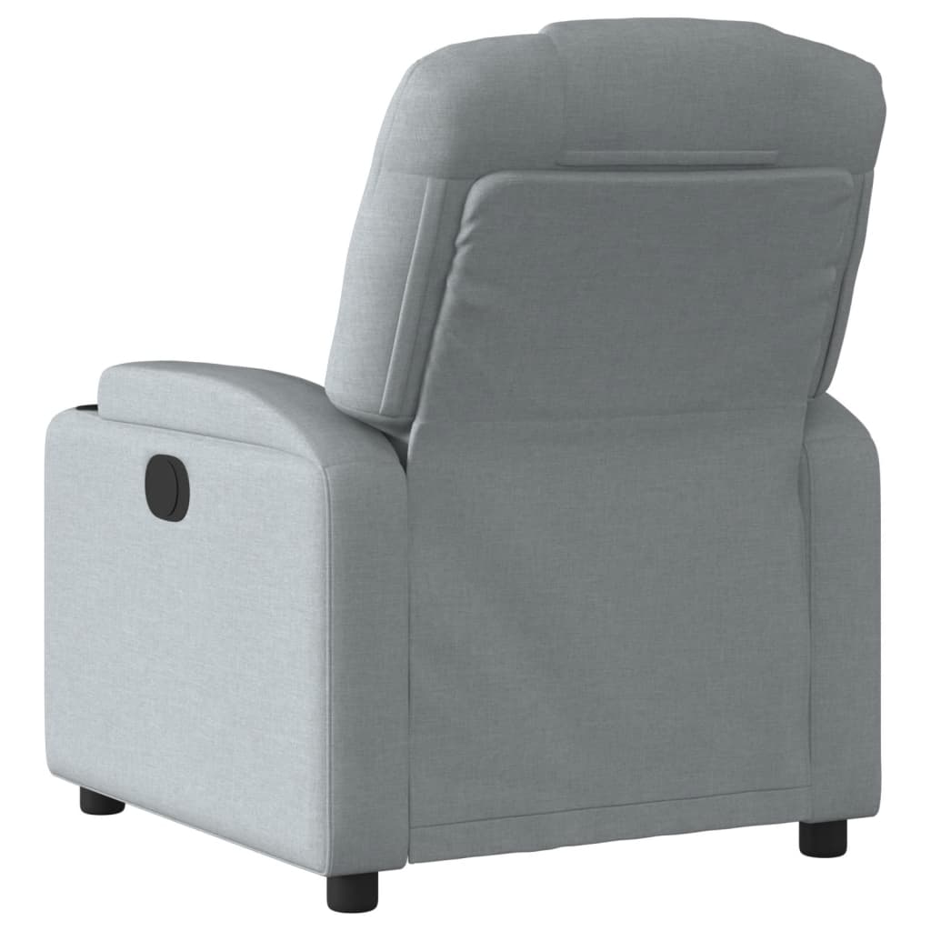 Fauteuil elektrisch verstelbaar stof lichtgrijs is nu te koop bij PeponiXL, paradijselijk wonen!