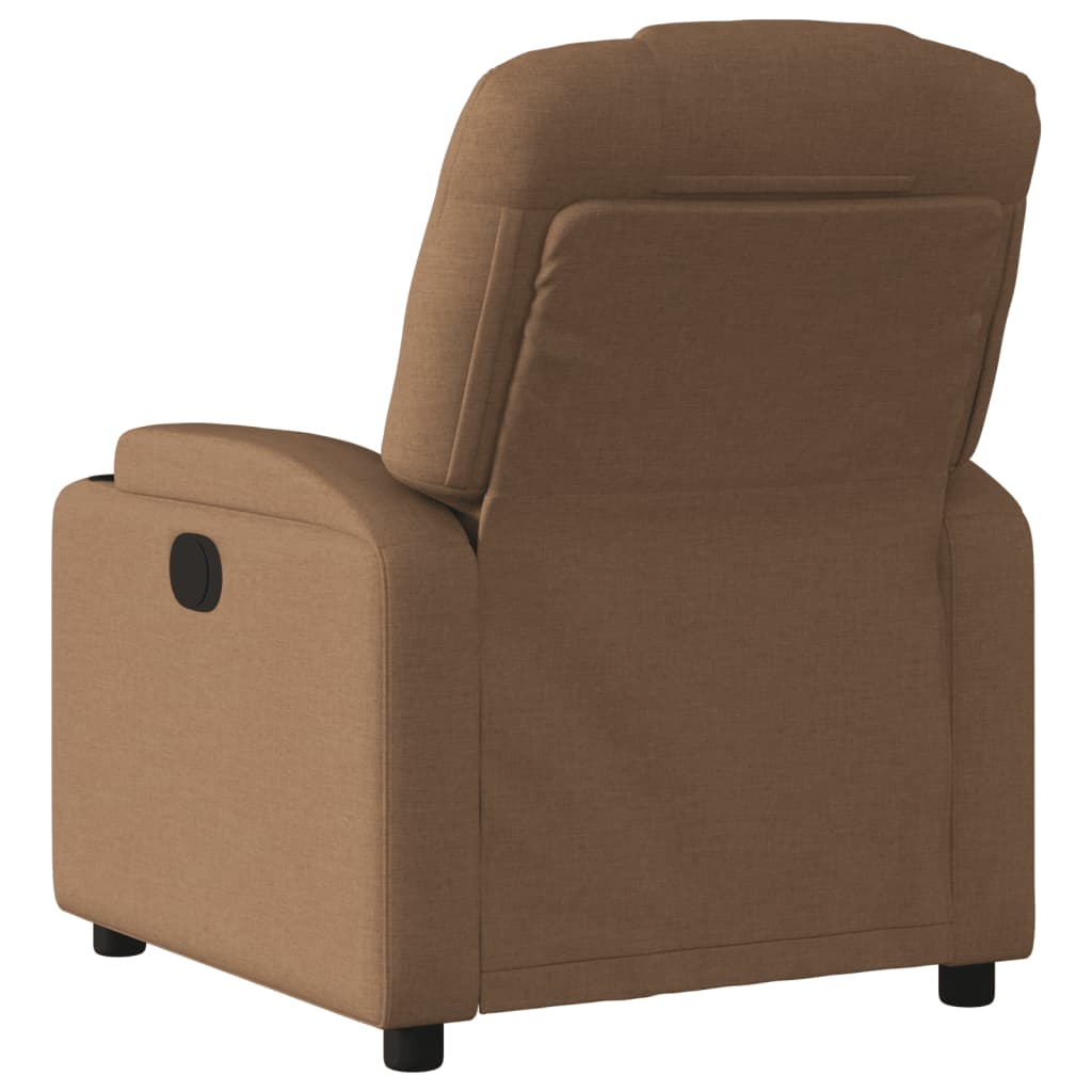 Fauteuil verstelbaar elektrisch stof bruin is nu te koop bij PeponiXL, paradijselijk wonen!