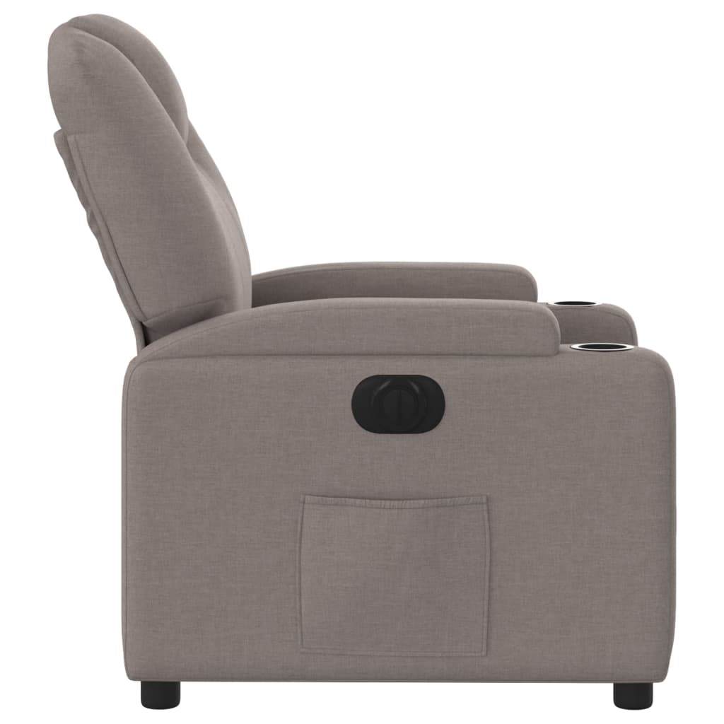 Fauteuil verstelbaar elektrisch stof taupe is nu te koop bij PeponiXL, paradijselijk wonen!