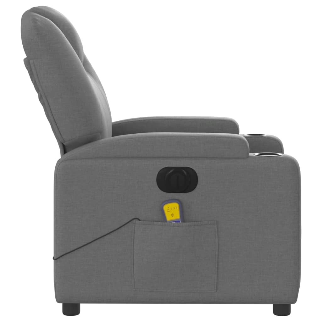 Massagestoel elektrisch verstelbaar stof donkergrijs is nu te koop bij PeponiXL, paradijselijk wonen!