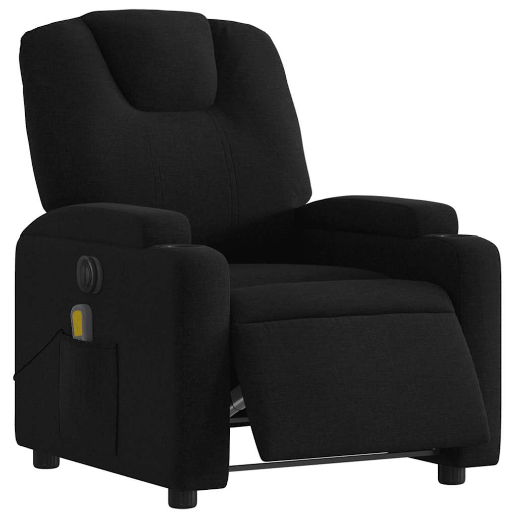 Massagestoel elektrisch verstelbaar stof zwart is nu te koop bij PeponiXL, paradijselijk wonen!