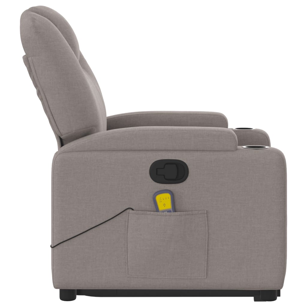 Sta-op-massagestoel verstelbaar stof taupe is nu te koop bij PeponiXL, paradijselijk wonen!