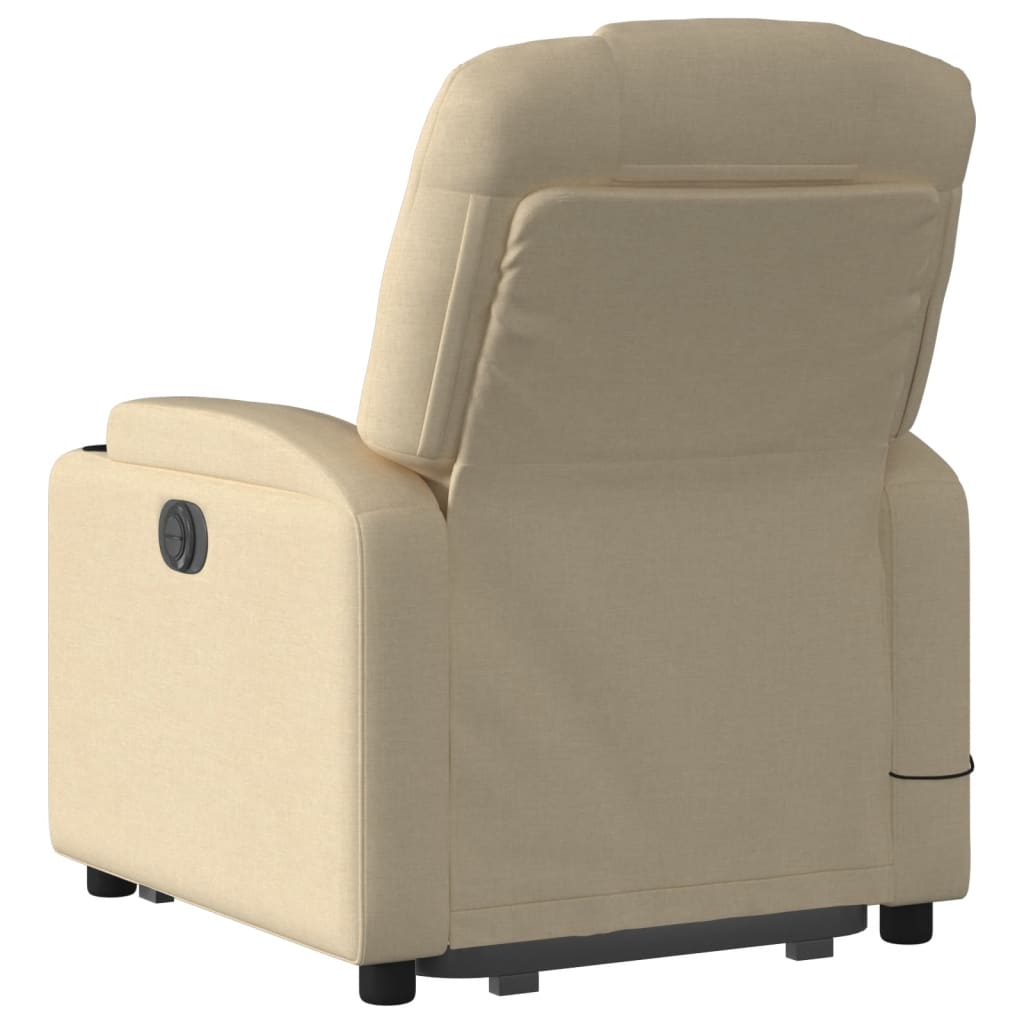 Sta-op-massagestoel verstelbaar stof crèmekleurig is nu te koop bij PeponiXL, paradijselijk wonen!