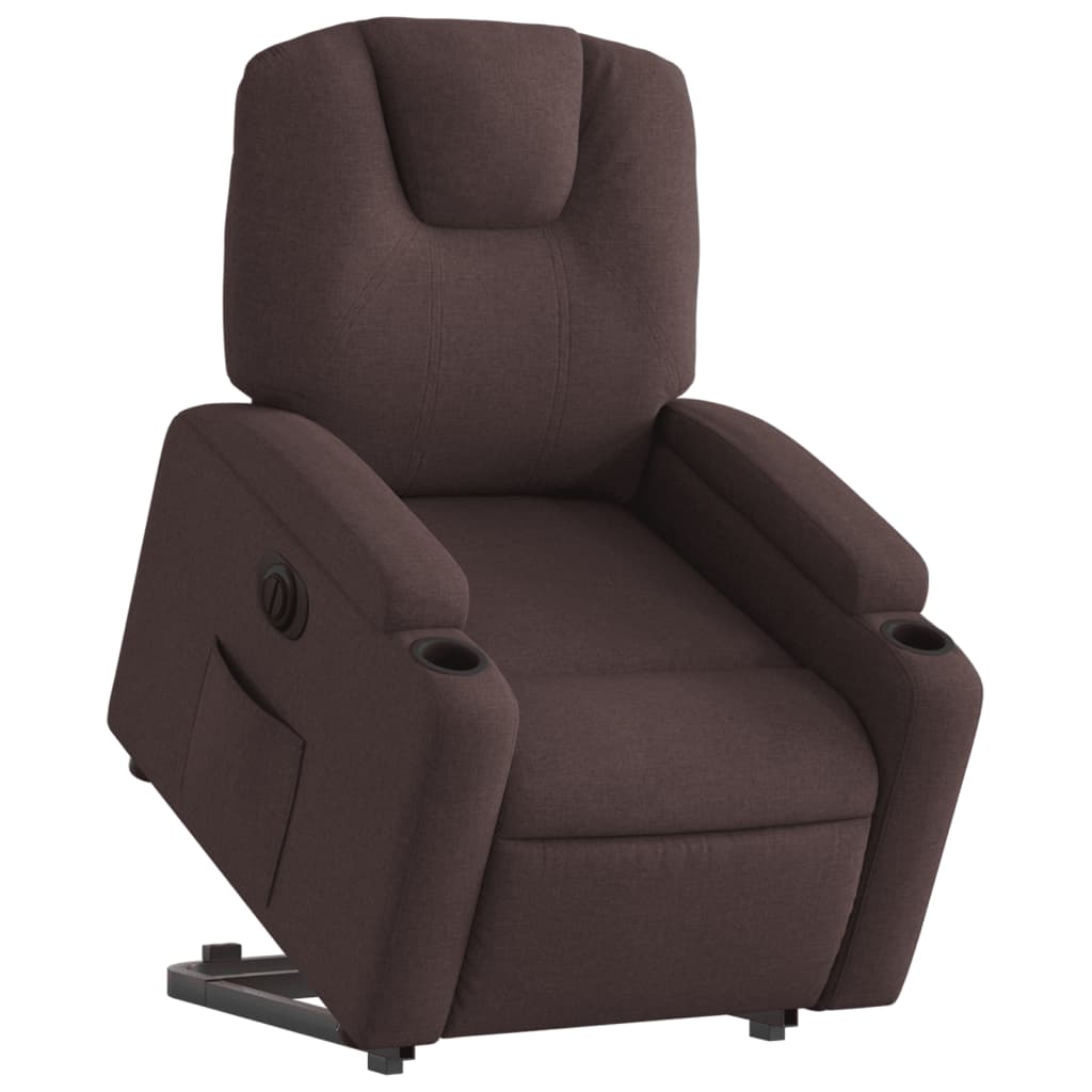 Sta-op-stoel elektrisch stof donkerbruin is nu te koop bij PeponiXL, paradijselijk wonen!