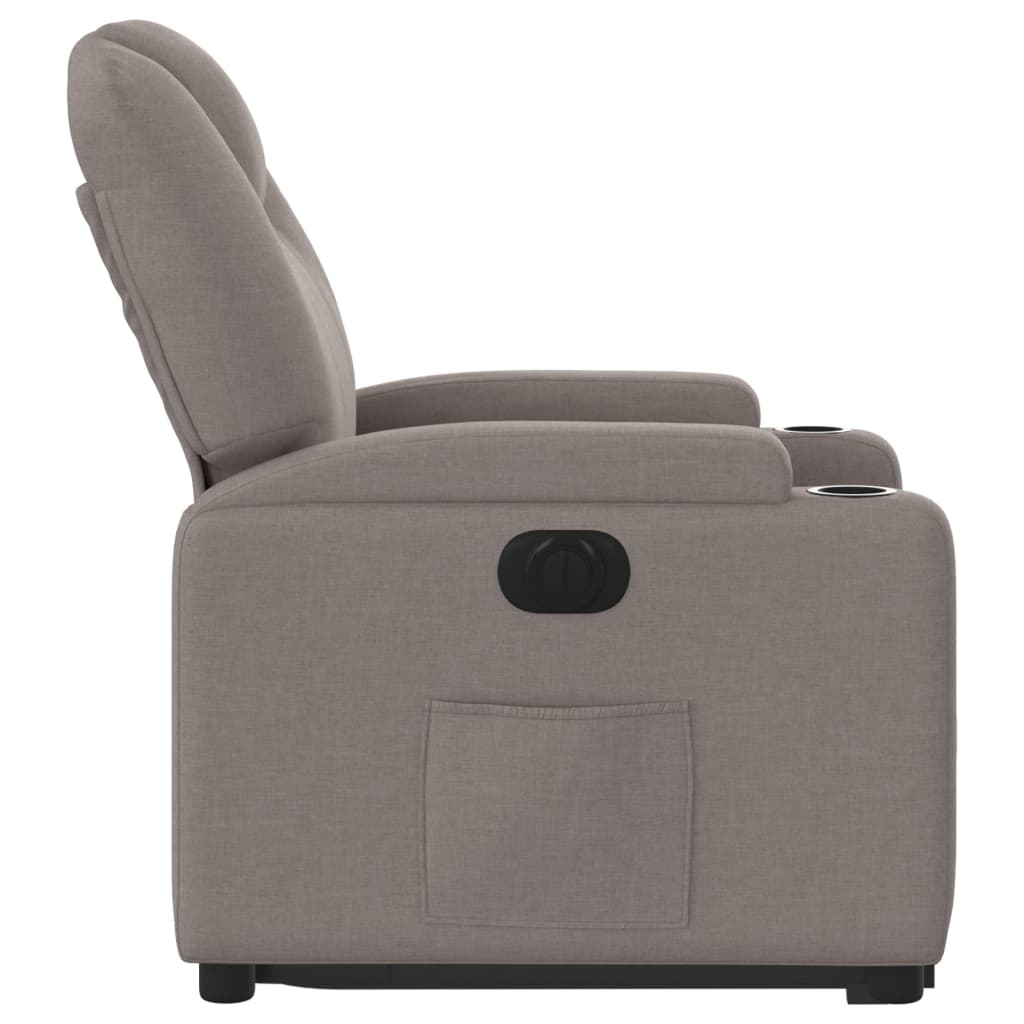 Sta-op-stoel elektrisch verstelbaar stof taupe is nu te koop bij PeponiXL, paradijselijk wonen!