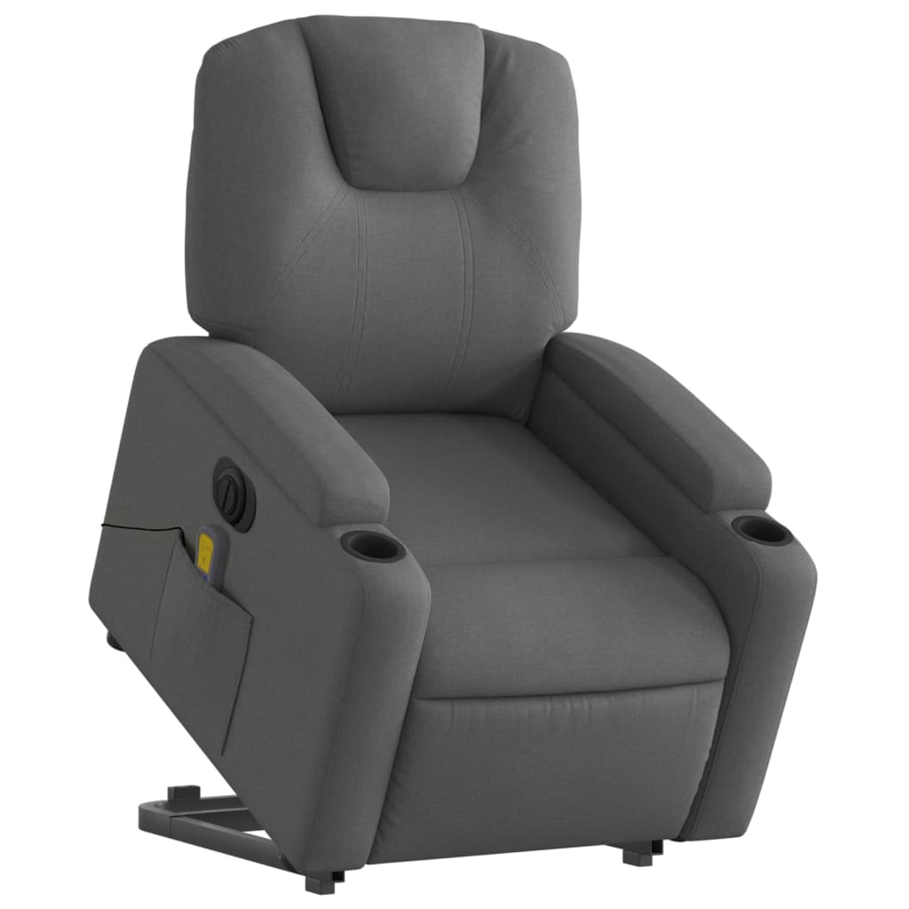 Sta-op-massagestoel elektrisch verstelbaar stof donkergrijs is nu te koop bij PeponiXL, paradijselijk wonen!
