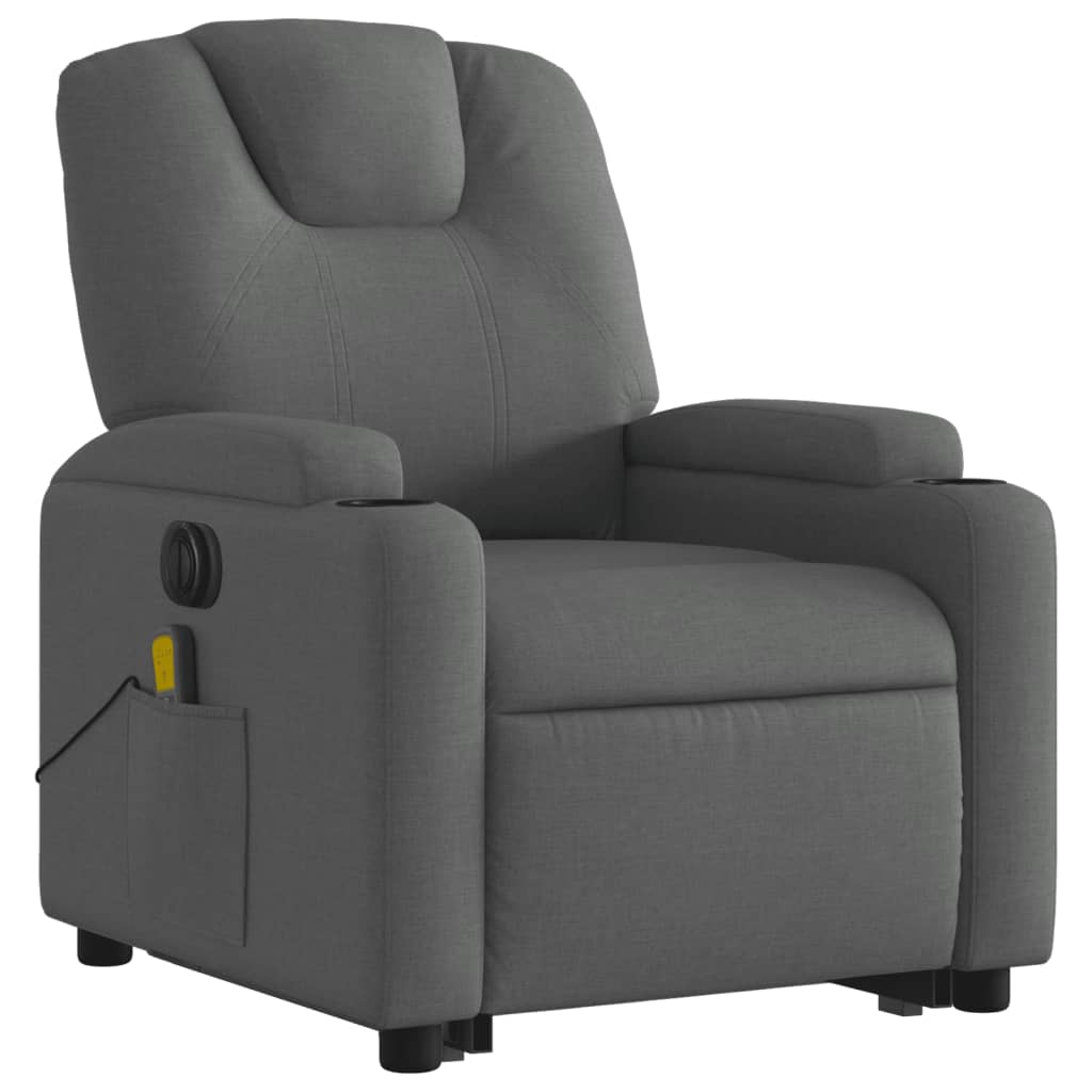 Sta-op-massagestoel elektrisch verstelbaar stof donkergrijs is nu te koop bij PeponiXL, paradijselijk wonen!