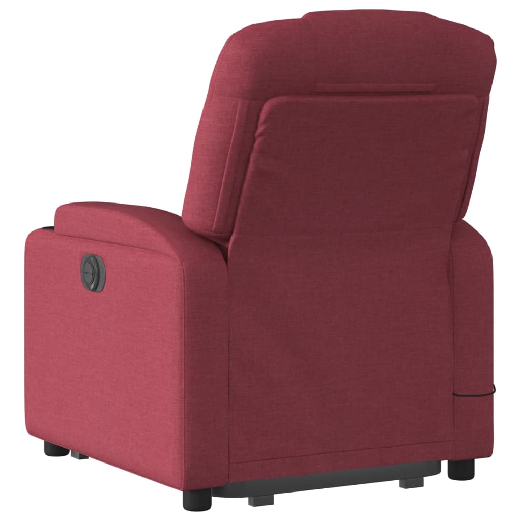 Sta-op-massagestoel elektrisch verstelbaar stof wijnrood is nu te koop bij PeponiXL, paradijselijk wonen!