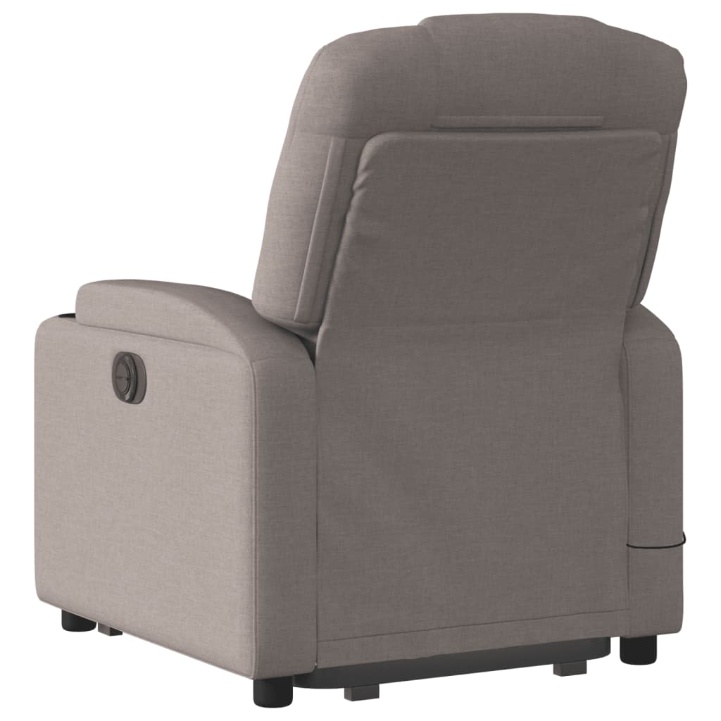 Sta-op-massagestoel elektrisch verstelbaar stof taupe is nu te koop bij PeponiXL, paradijselijk wonen!