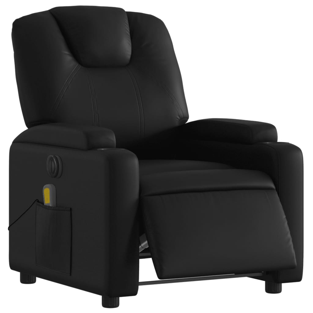 Massagestoel verstelbaar elektrisch kunstleer zwart is nu te koop bij PeponiXL, paradijselijk wonen!