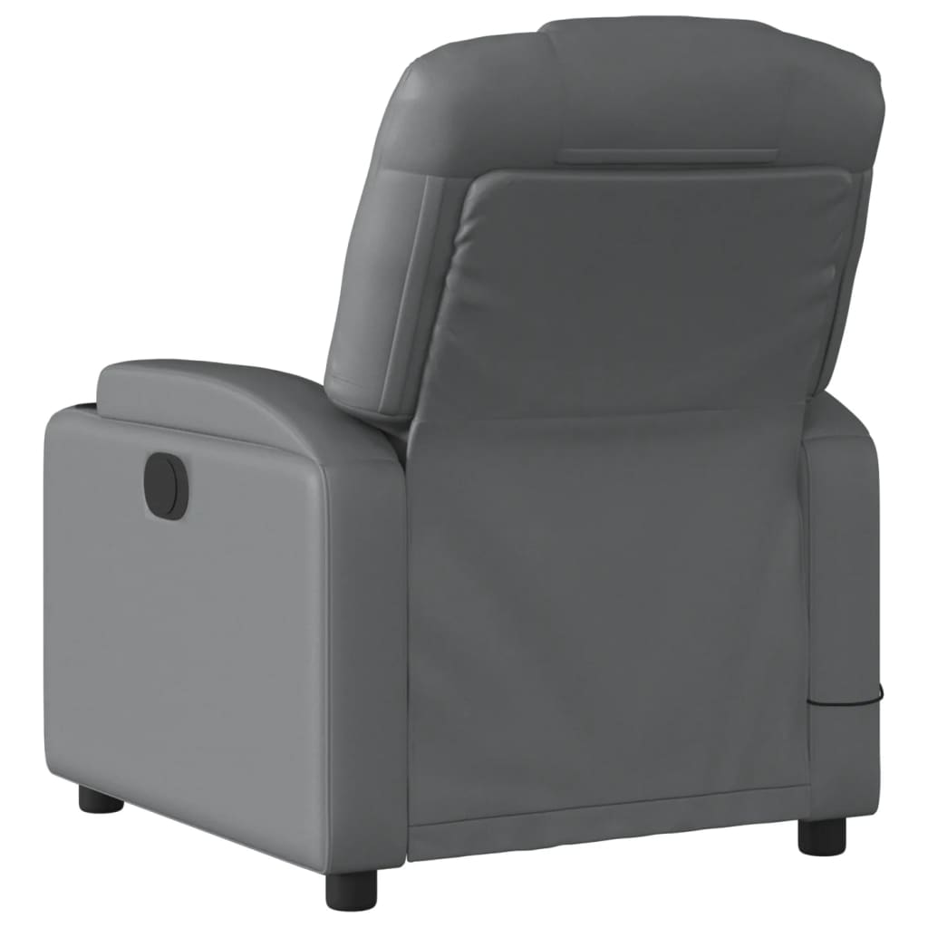 Massagestoel verstelbaar elektrisch kunstleer grijs is nu te koop bij PeponiXL, paradijselijk wonen!