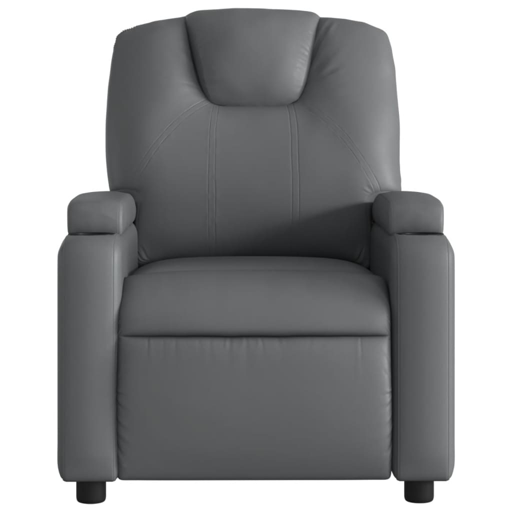 Massagestoel verstelbaar elektrisch kunstleer grijs is nu te koop bij PeponiXL, paradijselijk wonen!
