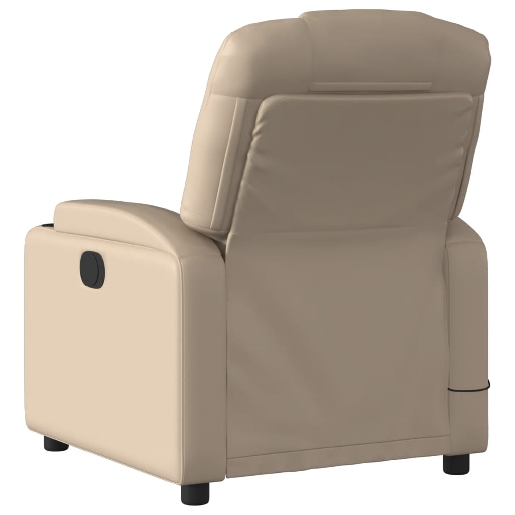 Massagestoel verstelbaar elektrisch kunstleer cappuccinokleurig is nu te koop bij PeponiXL, paradijselijk wonen!