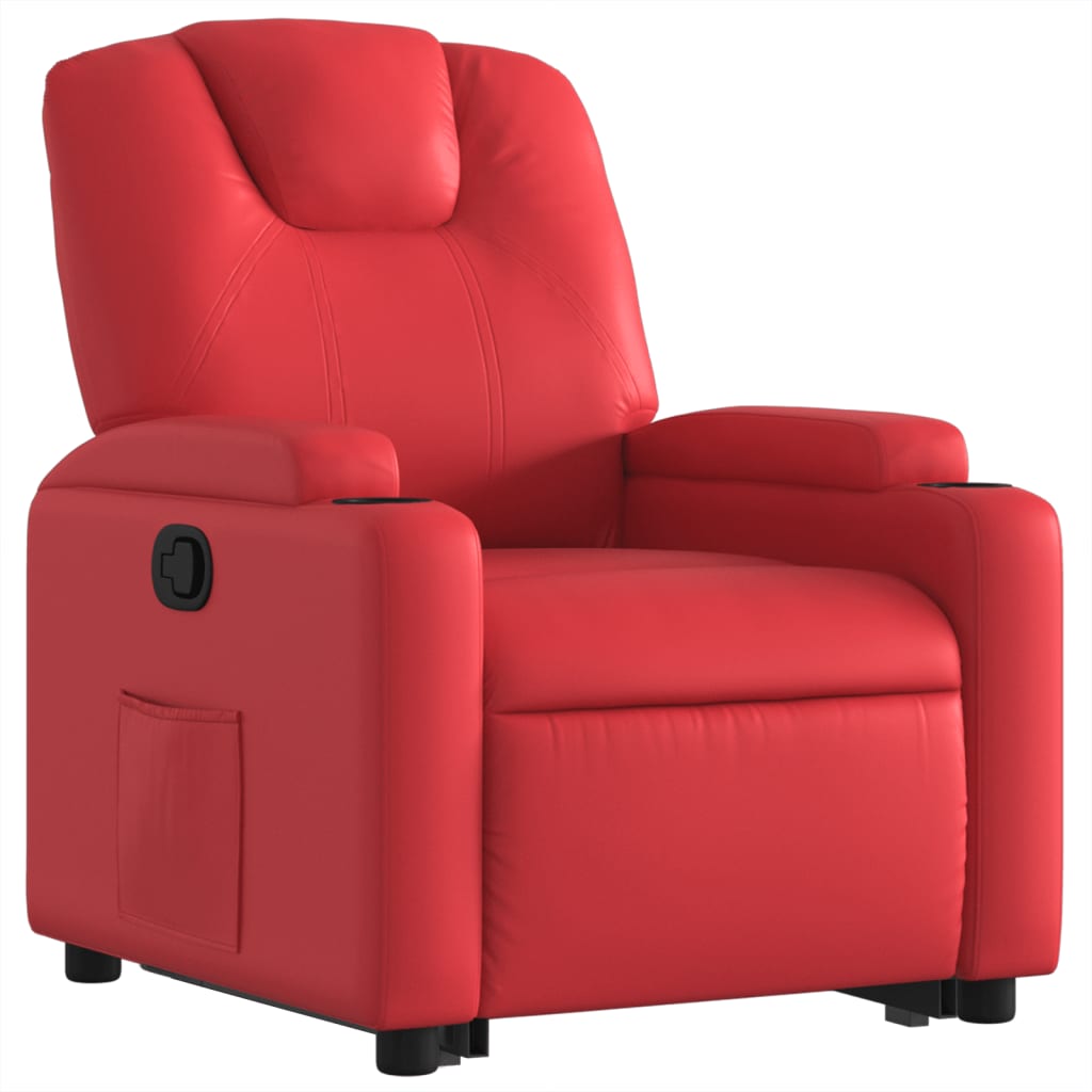 Sta-op-stoel kunstleer rood is nu te koop bij PeponiXL, paradijselijk wonen!