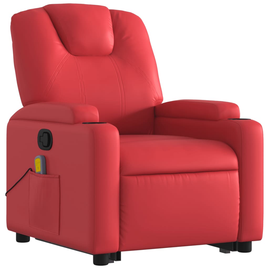 Sta-op-massagestoel verstelbaar kunstleer rood is nu te koop bij PeponiXL, paradijselijk wonen!