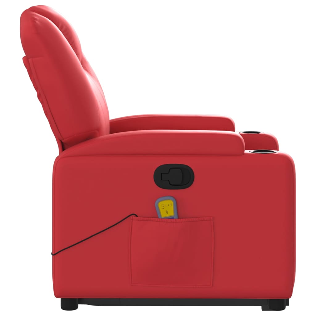 Sta-op-massagestoel verstelbaar kunstleer rood is nu te koop bij PeponiXL, paradijselijk wonen!