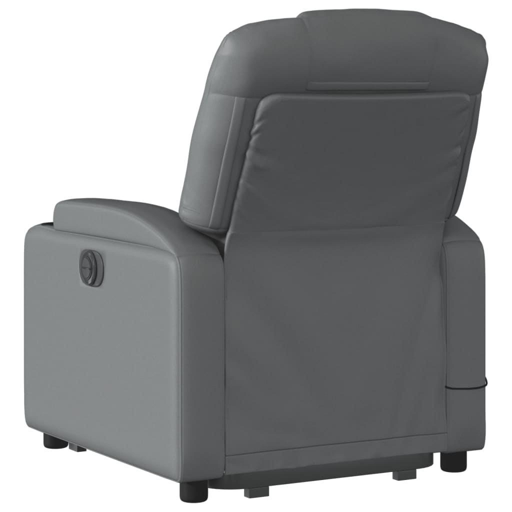 Sta-op-massagestoel elektrisch kunstleer grijs is nu te koop bij PeponiXL, paradijselijk wonen!