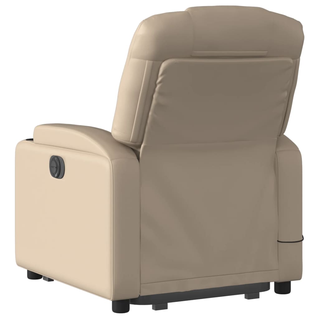 Sta-op-massagestoel elektrisch kunstleer cappuccinokleurig is nu te koop bij PeponiXL, paradijselijk wonen!