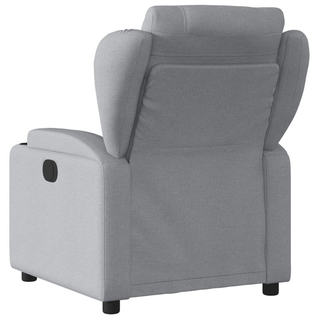 Fauteuil elektrisch verstelbaar stof lichtgrijs is nu te koop bij PeponiXL, paradijselijk wonen!