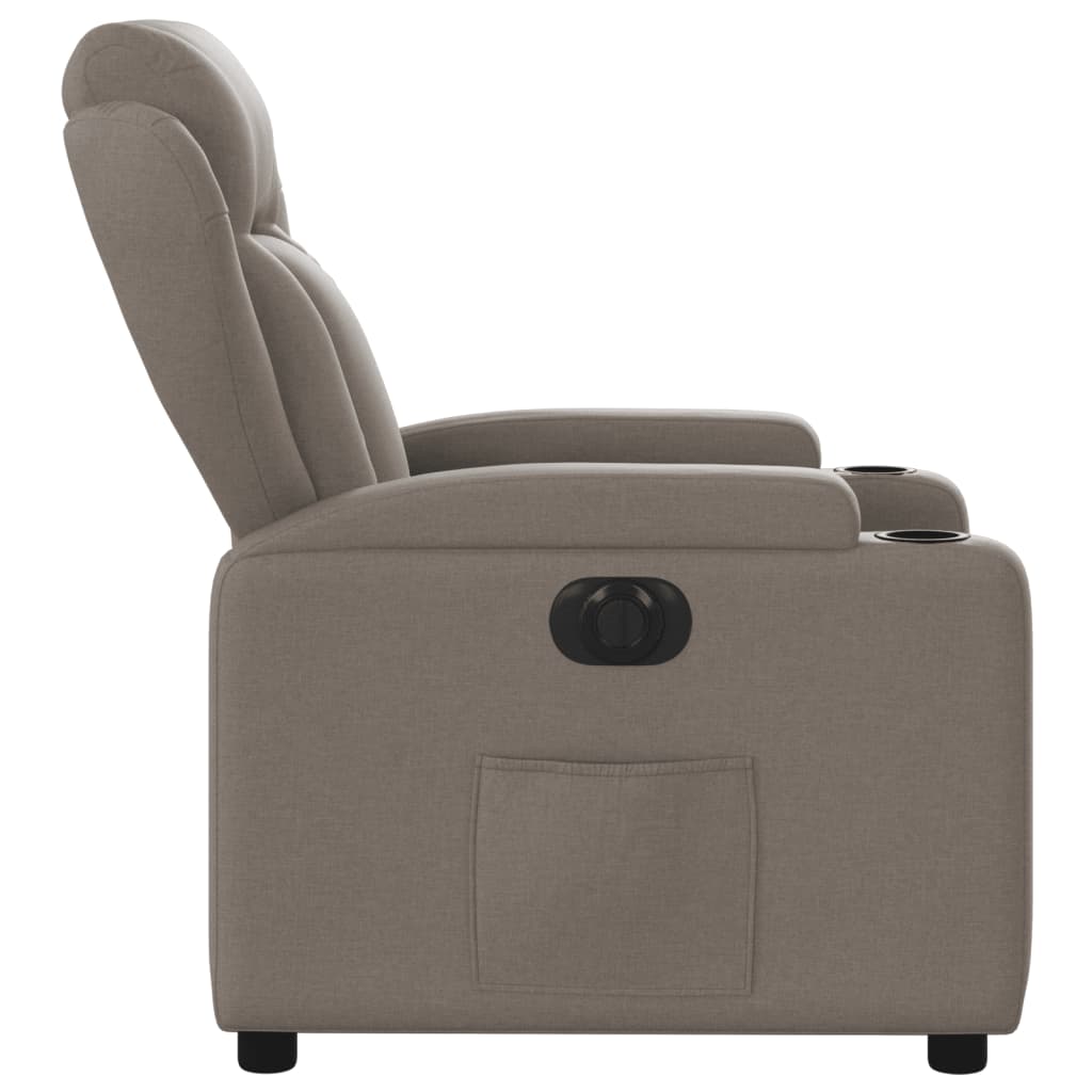 Fauteuil verstelbaar elektrisch stof taupe is nu te koop bij PeponiXL, paradijselijk wonen!