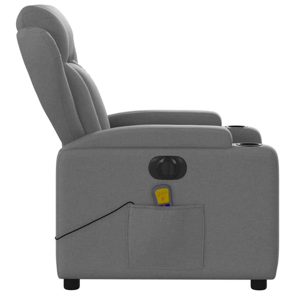 Massagestoel elektrisch verstelbaar stof donkergrijs is nu te koop bij PeponiXL, paradijselijk wonen!