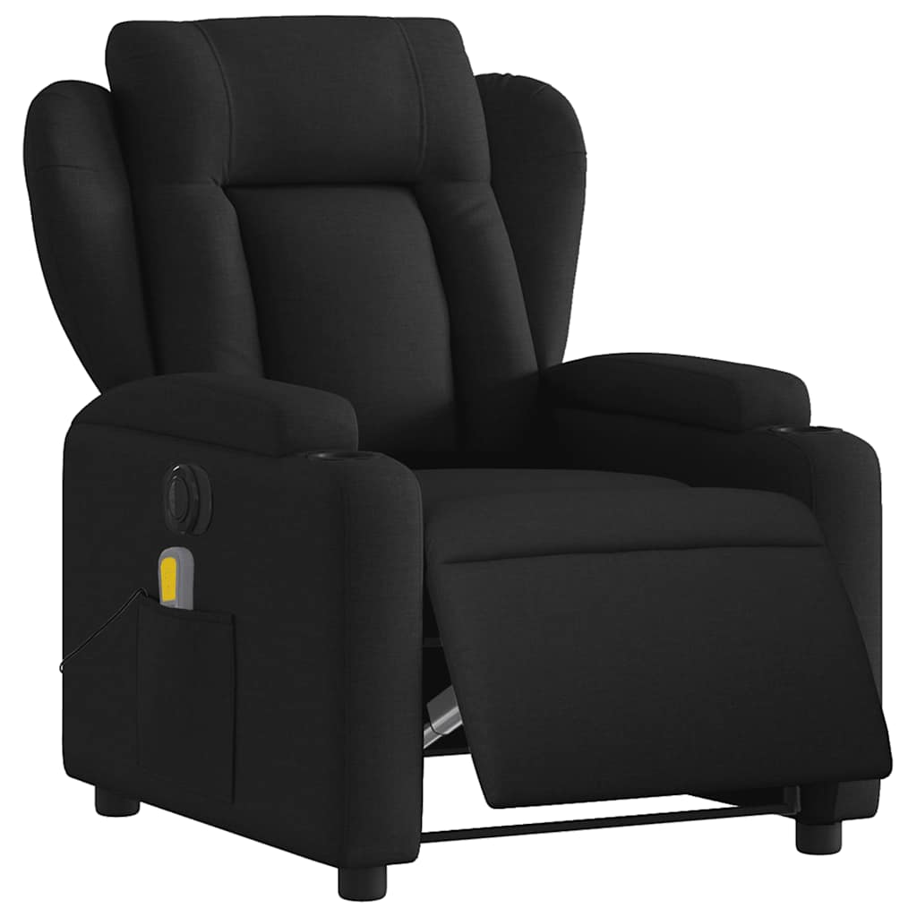 Massagestoel elektrisch verstelbaar stof zwart is nu te koop bij PeponiXL, paradijselijk wonen!